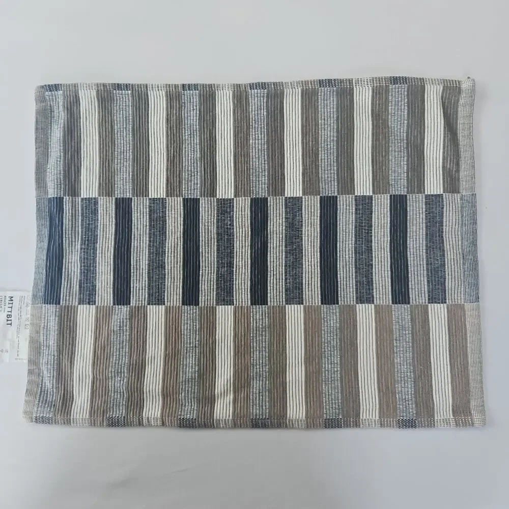IKEA Mittbit Striped Geometric Natural Cotton 18 x 14‎ PLACEMAT